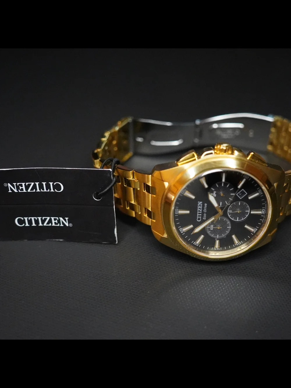 Citizen Eco-Drive Peyton CA4512-50E Gold Tone Chronograph Sapphire Watch
